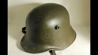 Stahlhelm M 18  Weltkrieg  Helmet M18  World War  Konservierung [upl. by Eronel48]