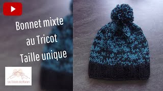 Bonnet Adulte Mixte au tricot [upl. by Assiruam]