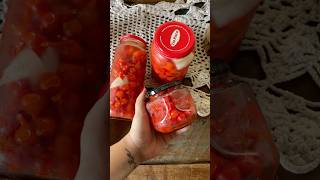 Conserva de pimenta biquinho 🌶️ receita gastronomia food culinaria viral [upl. by Nairolf775]