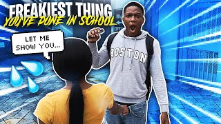 FREAKIEST THING YOUVE DONE IN SCHOOL 😱💦  PUBLIC INTERVIEW HIGH SCHOOL EDITION 📚 [upl. by Olmsted]