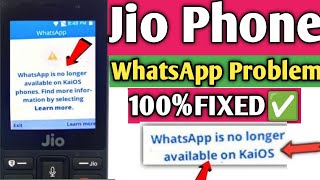 jio phone WhatsApp solution kaio  jio phone WhatsApp new update kaios jio WhatsApp [upl. by Hairehcaz]