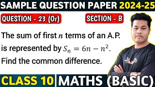 The sum of first n terms of an AP is represented by Sn  6n  n2 Find the common difference [upl. by Drannek620]