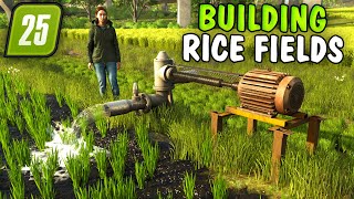 CONSTRUCTING RICE PADDIES EXPLAINED  FARMING SIMULATOR 25 [upl. by Yesor]