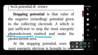 Stopping potential  12th physics lesson 8 qn no 14  short answer  english medium [upl. by Catlin]