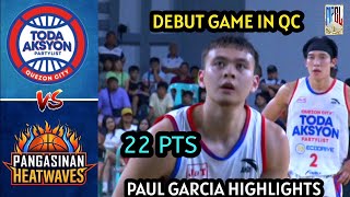 Paul Garcia Debut Game in Quezon City 22 Pts Highlights  Former Pampanga Giant  2024 MPBL Season [upl. by Aiela]