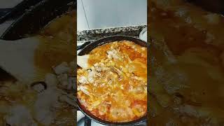 Garbanzos con langostinos y galeras Castañas al microondas con sal y pimienta 20 minutos cocina [upl. by Cyd]