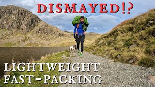 WINDY WILD CAMPING  FASTPACKING with Lightweight Gear  STICKLE TARN LAKE DISTRICT UK [upl. by Campy403]