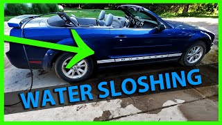 Water Sloshing In Ford Mustang Convertible Body Panel Fix [upl. by Gretal]