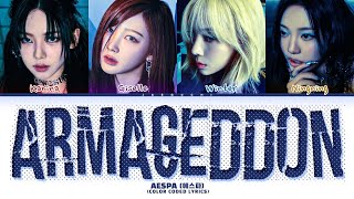 aespa Armageddon Lyrics 에스파 Armageddon 가사 Color Coded Lyrics [upl. by Spatz73]