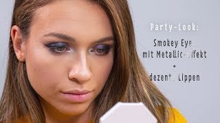 Smokey Eyes mit Metallic Lidschatten in Lila und Silber schminken [upl. by Alleram]