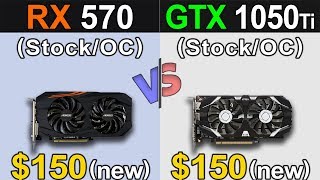 RX 570 Vs GTX 1050 Ti  Stock and Overclock Benchmarks [upl. by Oigufer]