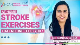 Stroke Exercises at Home Correct HIP Joint Posture Guided by Dr Sonika  HCAH [upl. by Worrad500]