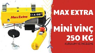 Max Extra Mini Vinç 250 Kg Kurulum ve İnceleme hırdavat [upl. by Vyky]