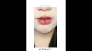 Korean glossy lips tutorial 🩷🎀aesthetic lipstick shorts [upl. by Ynohta714]