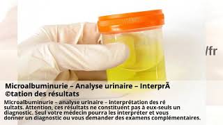 Microalbuminurie – Analyse urinaire – Interprétation des résultats [upl. by Aneehsor]