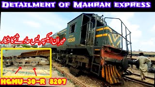 Sad news from Mir Purkhas  HGMU30R derailed leading Mahran express present by Railfan Pakistan [upl. by Gifford]