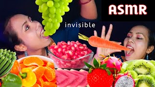 Asmr Hindi  asmr eating fruits amp vegetables 😋 mouth sounds  eating roleplay [upl. by Iv153]