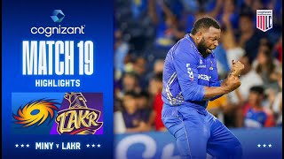 Cognizant Major League Cricket Game 19 Highlights  MI New York Vs LA Knight Riders [upl. by Manton]