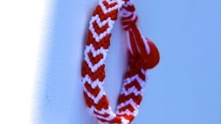 Friendship Bracelet Tutorial Heart Vriendschapsarmbandje [upl. by Anitak]