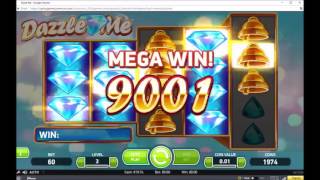 Big Slot Win  DAZZLE ME  NetEnt  Super Mega Win [upl. by Nairrad]