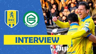 💬 Michiel Kramer na RKC Waalwijk  FC Groningen  Interview [upl. by Ennagem39]