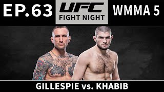 WMMA 5 Episode 63  UFC Modern Day  UFC Fight Night Gillespie vs Khabib [upl. by Alleinnad]