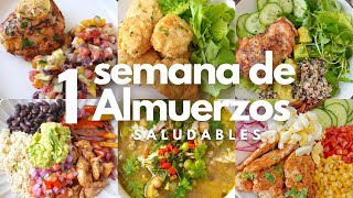 Semana Completa de Almuerzos Saludables con Pollo  Alto en Proteína [upl. by Raoul]