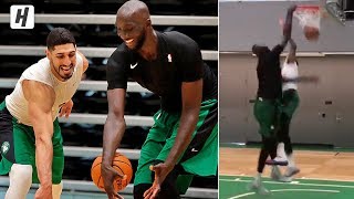 Tacko Fall Goes 1on1 with Enes Kanter Showing His DOMINANCE 1st Celtics Practice [upl. by Narf]