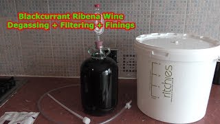 Blackcurrant Ribena Wine Degassing Filtering Finings Part 22 Home Brew Beer Kit UK [upl. by Amar]