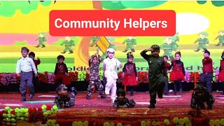 Community Helpers Song Unsung Heroes Song Nursery Kids Dance Annual DayJalsa [upl. by Rayshell835]