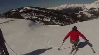 AndorreGrandvalira mars 2014 handiskiski assis David et Damien sur bleu [upl. by Haynor]