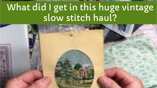 ThriftyThursday slow stitching haul  Purveyor of Reclaimed Textiles slowstitch opshopcrafter [upl. by Muhcan]