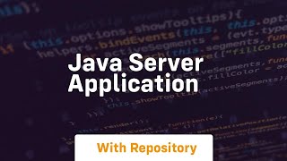 java server application [upl. by Roanne]