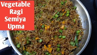 Vegetable Ragi Semiya Upma  How to make ragi vermicelli  Weight loss recipes Gluten free recipe [upl. by Oetsira267]