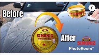 Simoniz Original Wax Before Use And After  Water Test simoniz wax polishing waxing [upl. by Melamed]