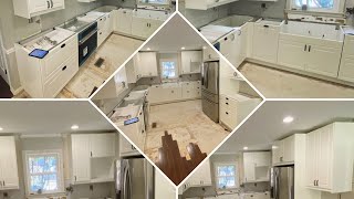 White kitchen cabinet installation Bodbyn door style [upl. by Eilrahc146]