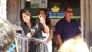 Katey Sagal and Sophia Vergara give their speeches at Ed ONeills Star Ceremonymp4 [upl. by Marquardt110]