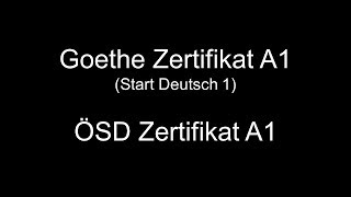 歌德德语A1证书和ÖSD德语A1证书试题比较  DEYU10020181015第3期 [upl. by Audrye158]