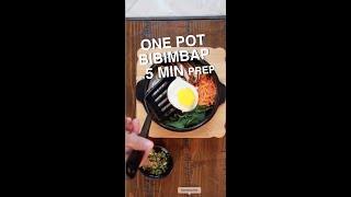 One pot BIBIMBAP with 5 MIN PREP [upl. by Ayamat]