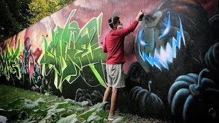 Painting UNBELIEVABLE Halloween wall  Ft Smoe [upl. by Coombs937]