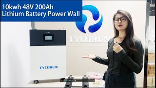 10kwh 48V 200Ah PowerWall lithium ion Battery 100 Whole Home Backup [upl. by Taylor610]