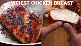 How to Cook The Juiciest Chicken Breasts  Blackened Chicken [upl. by Attaymik]