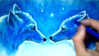 Drawing Time Lapse Two Wolves [upl. by Devehcoy245]