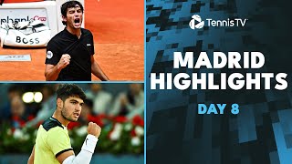 Alcaraz Battles Rublev Fritz vs Cerundolo  Madrid 2024 Highlights QuarterFinals Day 1 [upl. by Noletta993]