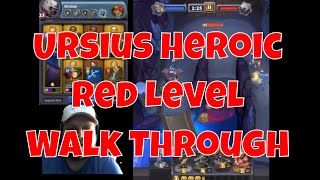 Ursius Heroic Walkthrough  Red Level Free to Play Warcraft Rumble Guide [upl. by Gabrielli]