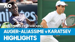 Felix AugerAliassime vs Aslan Karatsev Match Highlights 4R  Australian Open 2021 [upl. by Scandura715]