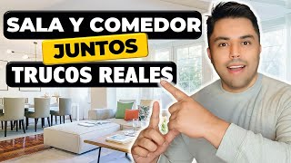 💡✅EL SECRETO para DECORAR LA SALA Y COMEDOR JUNTOS Espacios de Concepto Abierto Pt 2 [upl. by Bertilla]