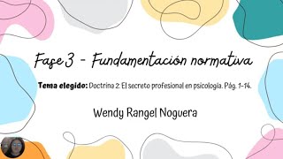 Fase 3  Fundamentación normativa [upl. by Jaworski]