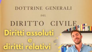 Diritto privato differenza tra diritti assoluti e relativi SantoroPassarelli [upl. by Dalis222]