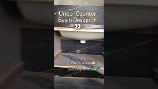 Under Counter Basin Design with Cabinet shorts [upl. by Faber]